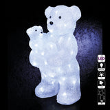 Ursi mama si pui luminosi 56 LED, exterior | Feeric
