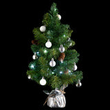 Brad decorat 50 cm cu ghirlanda 20 LED | Feeric