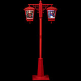 Felinar decorativ dublu 66 LED, rosu, H 190 cm | Feeric