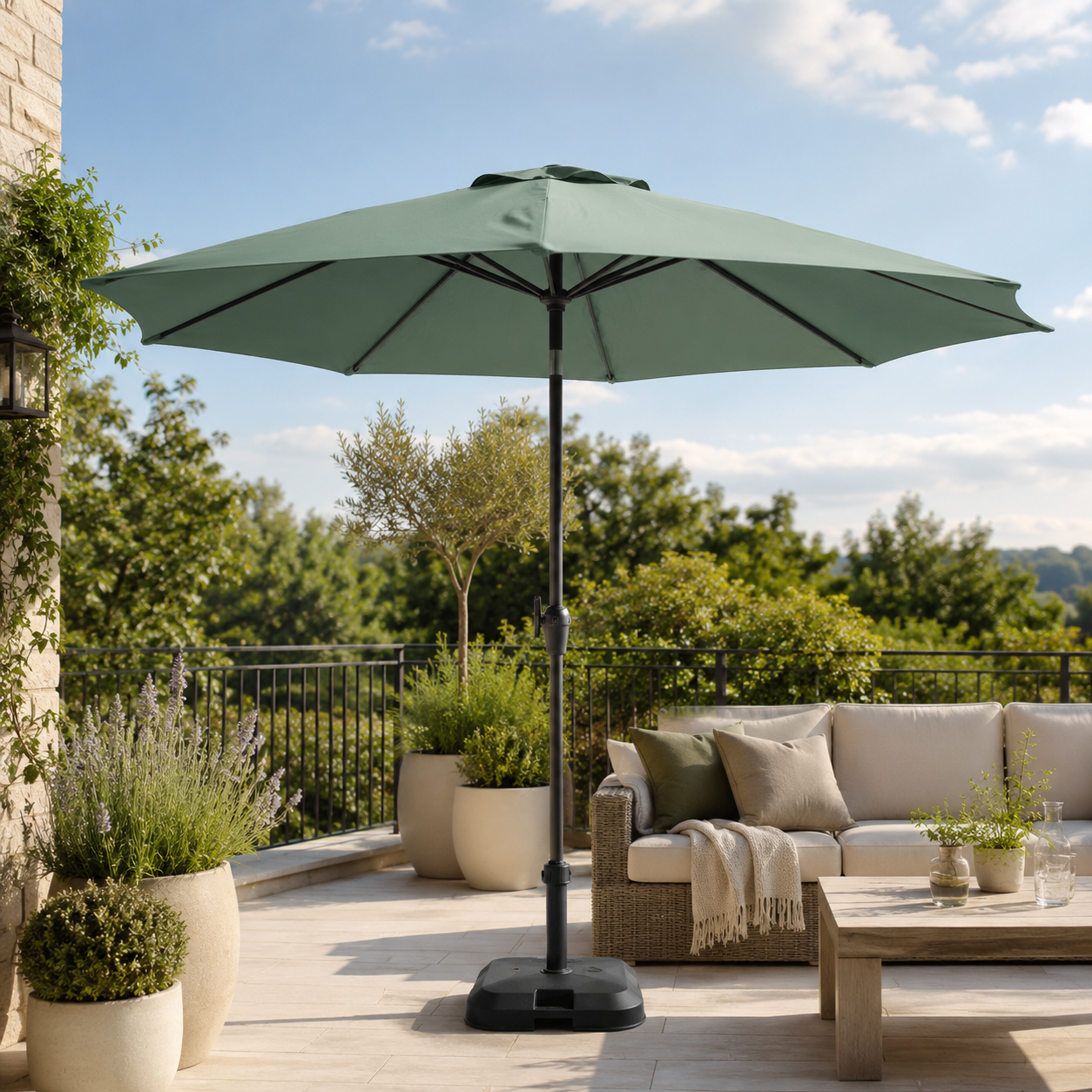 Umbrela si accesorii gradina, umb rotund soya 2,5x2,5 m disp set 60 buc - Hesperide