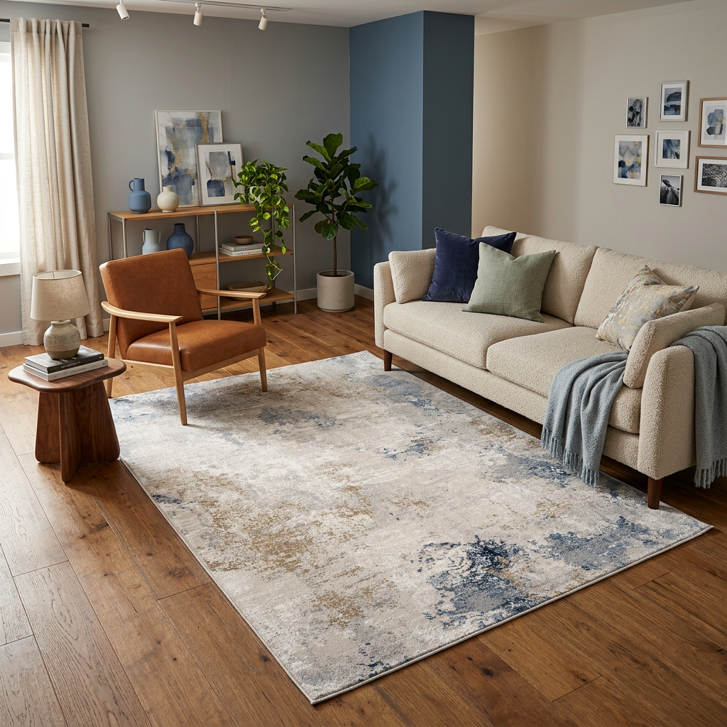 COVOR NOVA K934E CREAM / BLUE 120 X 200