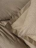 Lenjerie de Pat 2 Persoane Ranforce Plaid Vizon