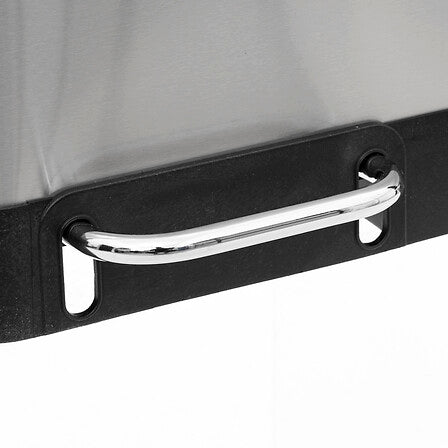 Cos de gunoi cu 2 compartimente si pedala, pentru reciclare, otel inoxidabil, 2 x 30 l