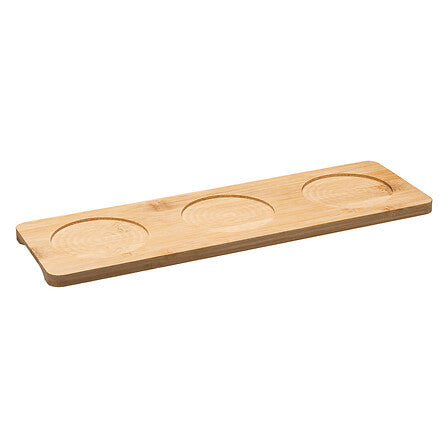 Platou aperitive din ceramica cu model floral, set 4 piese, L 30 cm