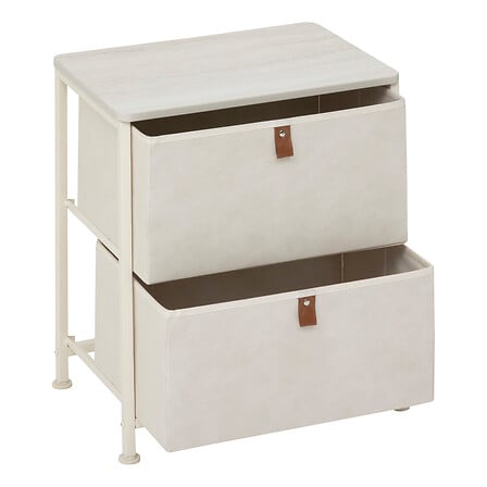Mobilier depozitare, 2 drawers bedside beige tissa - Five