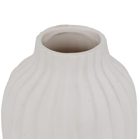 Vaza alb cu dungi fernand H22 cm - Atmosphera