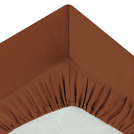 Cearceaf cu elastic,Terracota,160x200x30 cm-Atmosphera