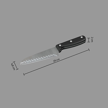 Cutit santoku essentiel negru - Five
