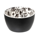 Platou aperitive din ceramica cu model floral, set 4 piese, L 30 cm