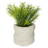 Planta artificiala mica in ghiveci din beton, modele asortate, H 14 cm