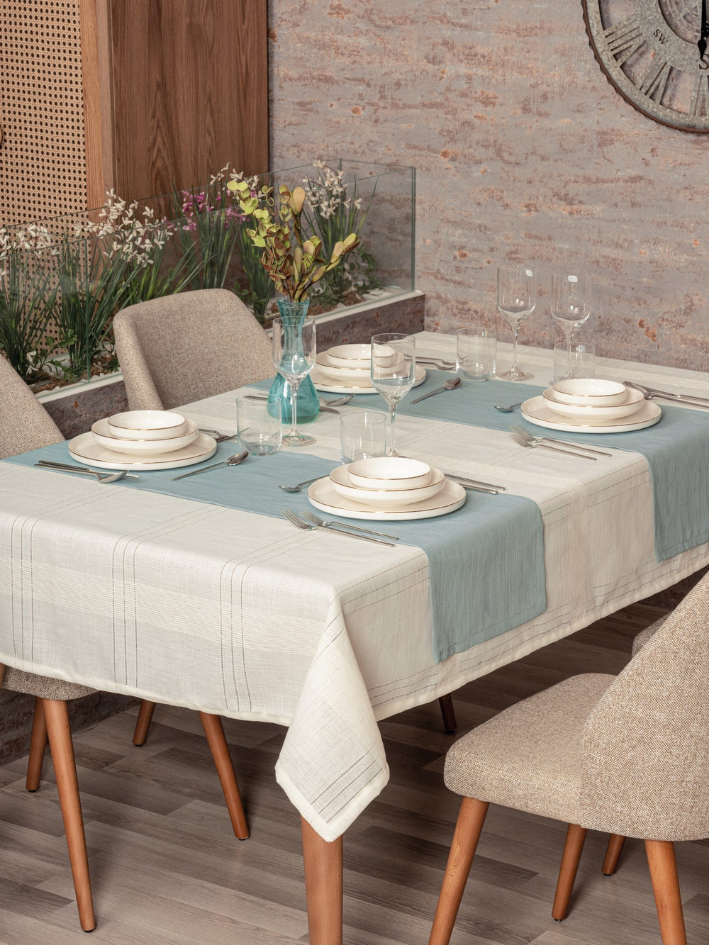 Set Fata de Masa Antique Jasmine Crem