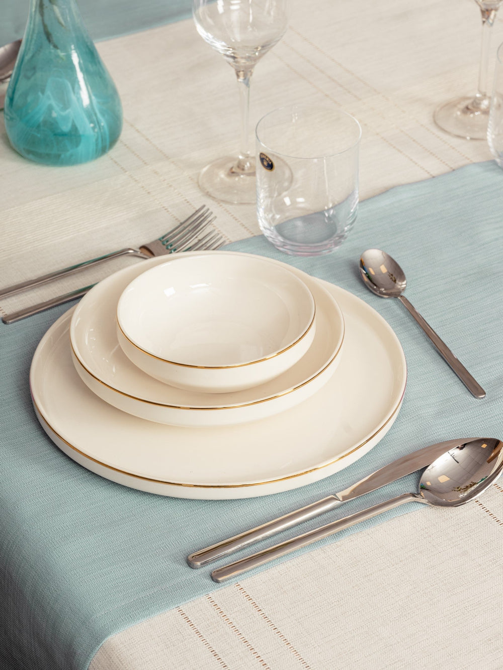 Set Fata de Masa Antique Jasmine Crem