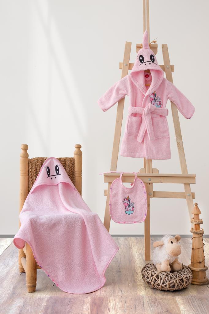 Set de Baie Bebelus Unicorn Roz