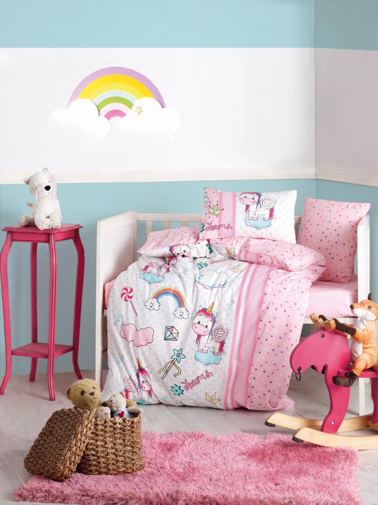 Lenjerie de Pat Bebelus Unicorn Roz