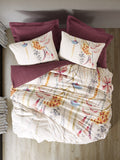 Lenjerie de Pat 2 Persoane Flos Bordo