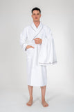 Set Halat de Baie Classic Guher Alb Barbati L/XL