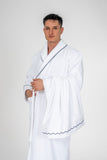 Set Halat de Baie Classic Josina Alb Barbati L/XL