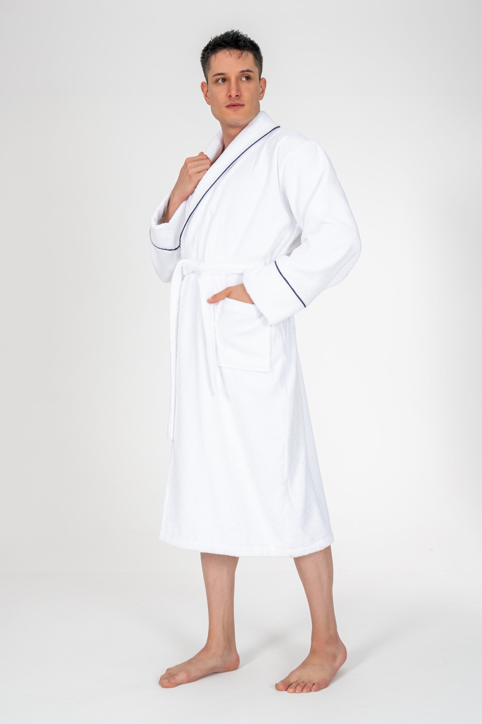 Set Halat de Baie Classic Josina Alb Barbati L/XL
