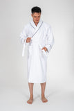 Set Halat de Baie Classic Josina Alb Barbati L/XL
