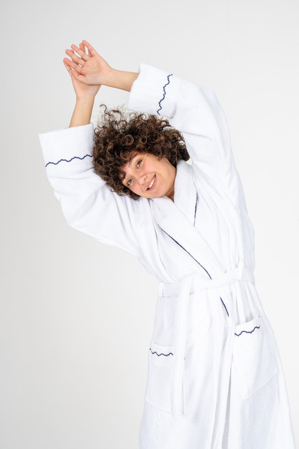 Set Halat de Baie Classic Josina Alb Femei M/L