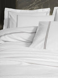 Lenjerie de Pat 2 Persoane cu Pique Classic Trusou Mehves Alb
