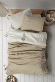 Lenjerie de Pat Bebelus cu Broderie Cuddly Lamp Bej
