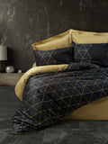 Lenjerie de Pat 2 Persoane Dark Veta Auriu
