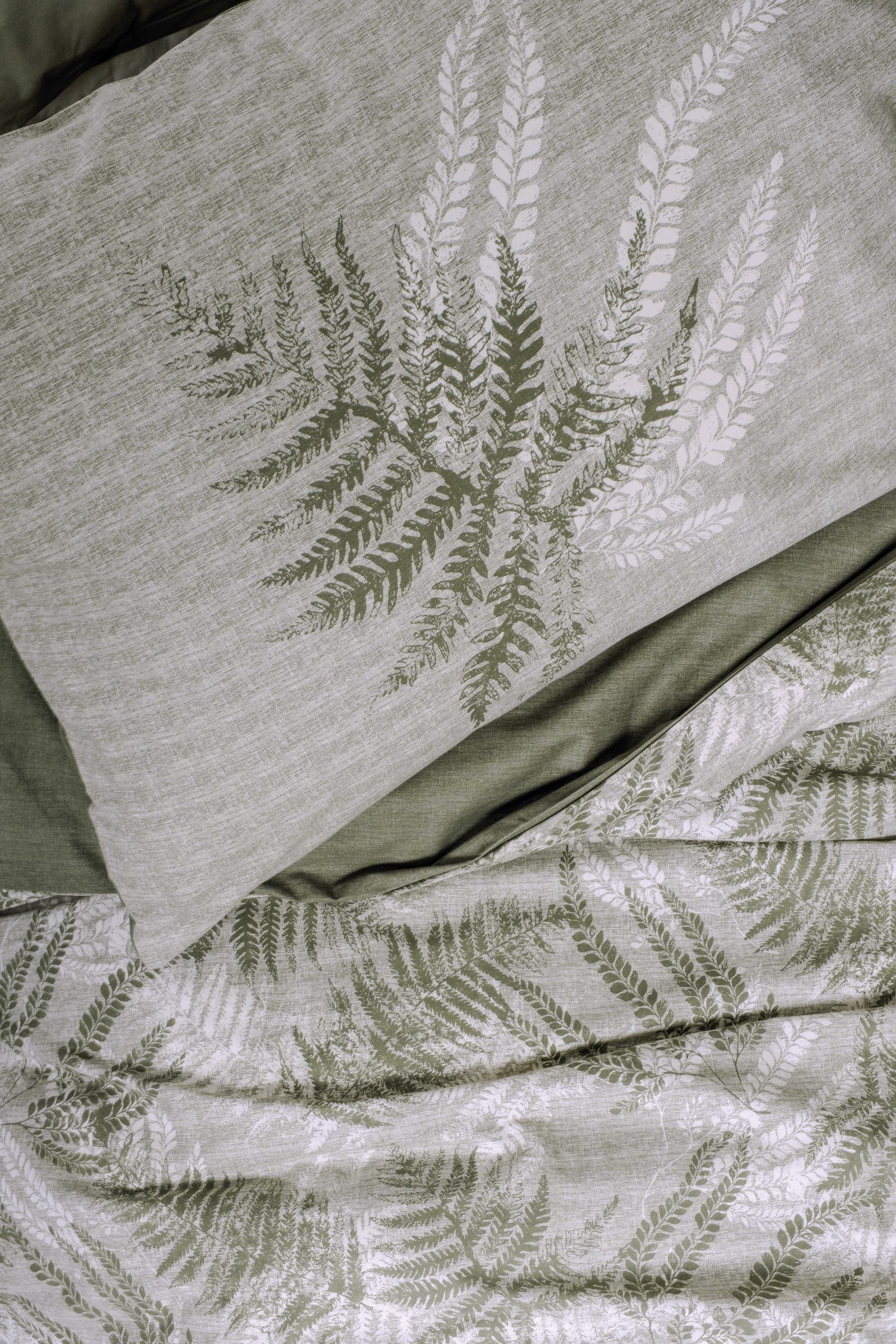 Lenjerie de Pat 2 Persoane Dual Frond Kaki