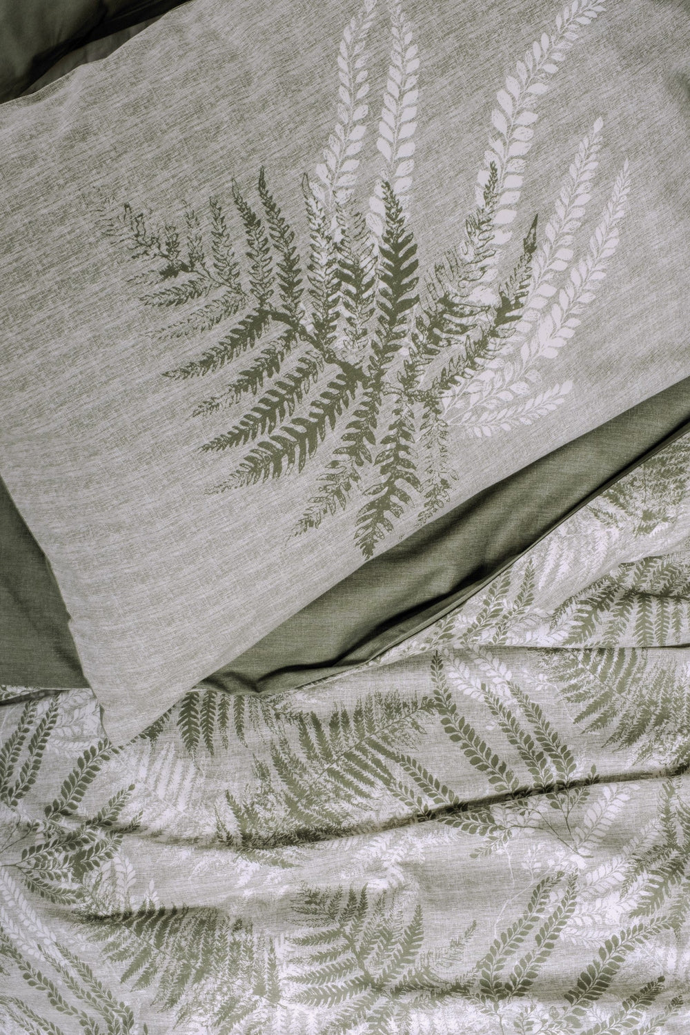 Lenjerie de Pat 2 Persoane Dual Frond Kaki