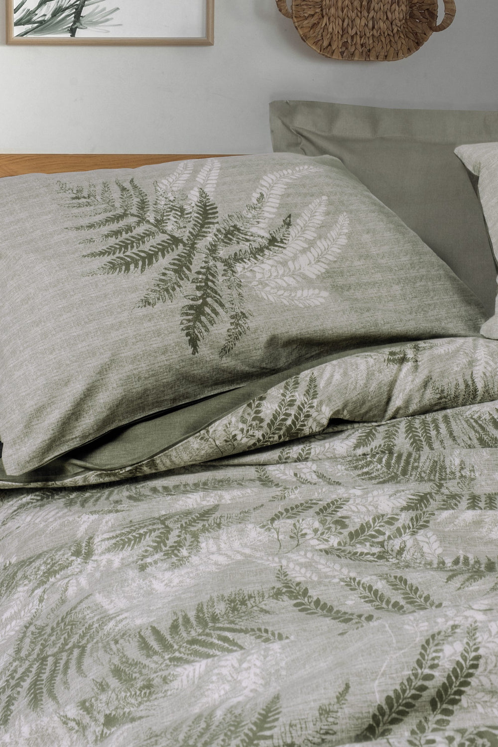 Lenjerie de Pat 2 Persoane Dual Frond Kaki