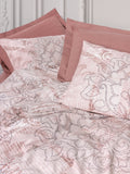 Lenjerie de Pat 2 Persoane Dual Livara Roz Prafuit