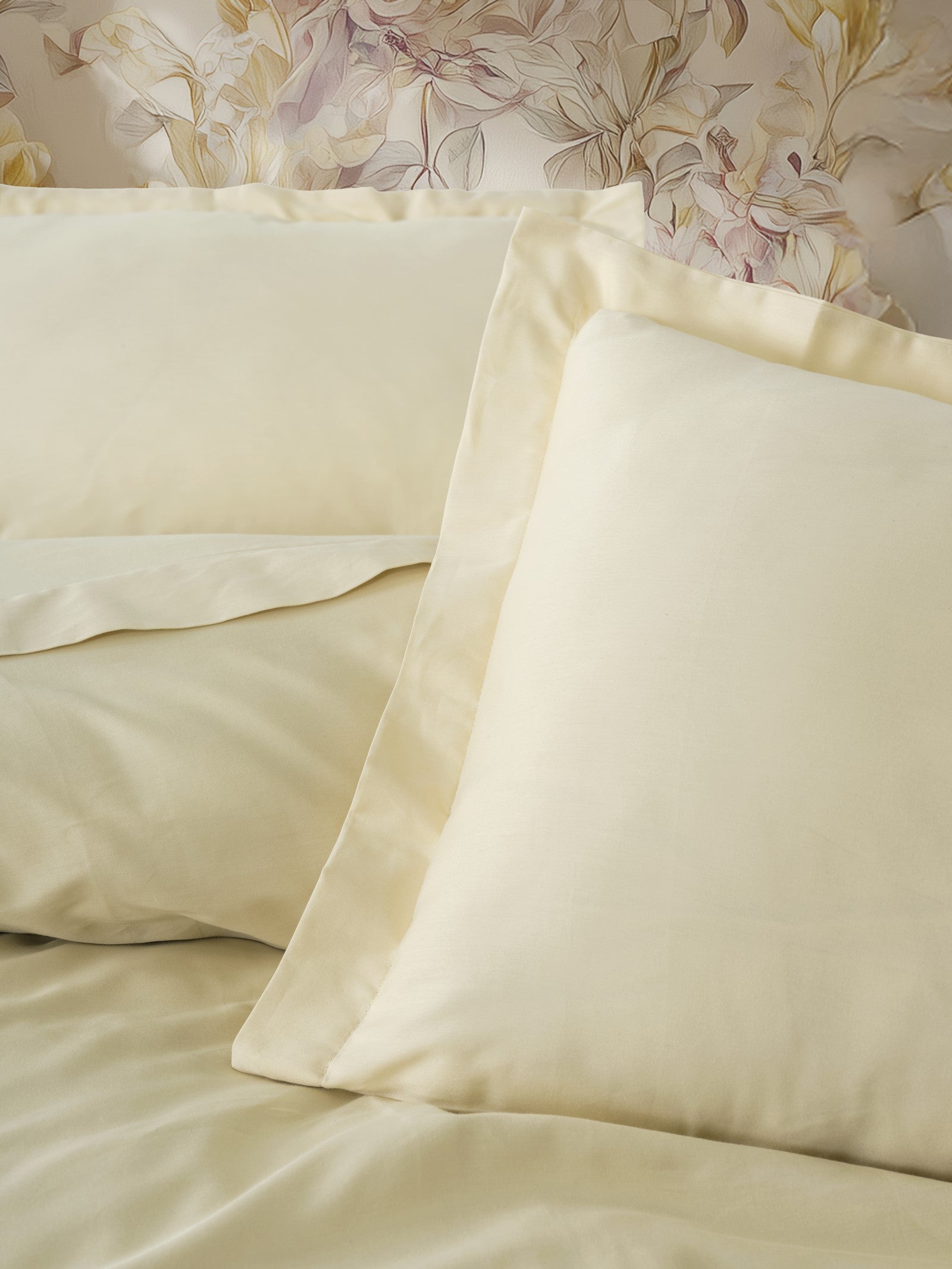 Lenjerie de Pat 2 Persoane din Satin Elegant Bej