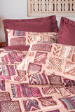 Lenjerie de Pat 2 Persoane Ethnic Estilo Bordo