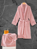Set Halat de Baie Exclusive Roz Pudra M/L