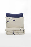 Lenjerie de Pat 2 Persoane Maritime Larum Bleumarin