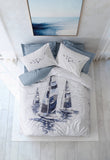 Lenjerie de Pat 2 Persoane Maritime Skipper Indigo