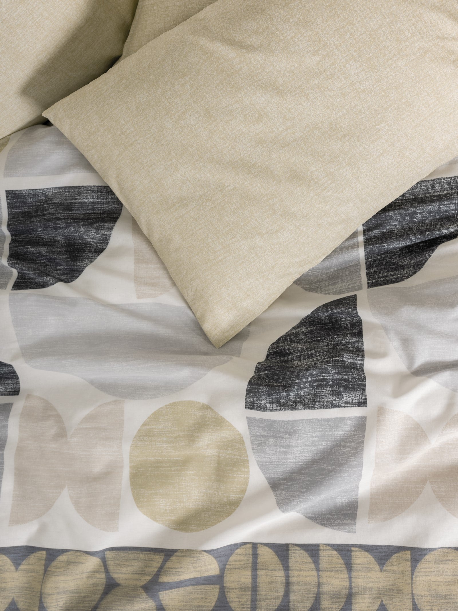 Lenjerie de Pat 2 Persoane Modern Formo Bej