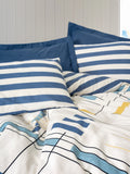 Lenjerie de Pat 2 Persoane Modern Lunox Bleumarin