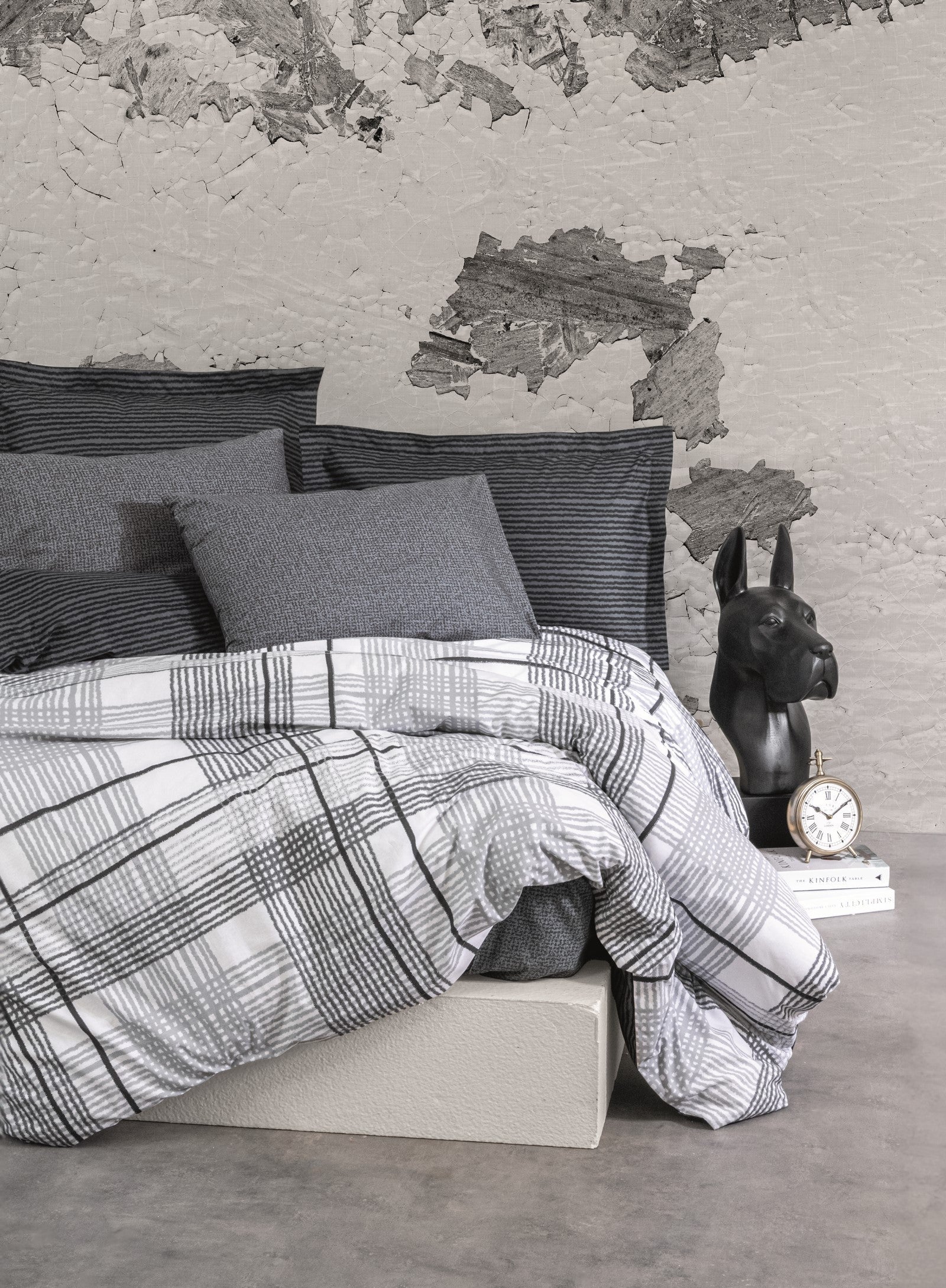 Lenjerie de Pat 2 Persoane Modern Will Antracit