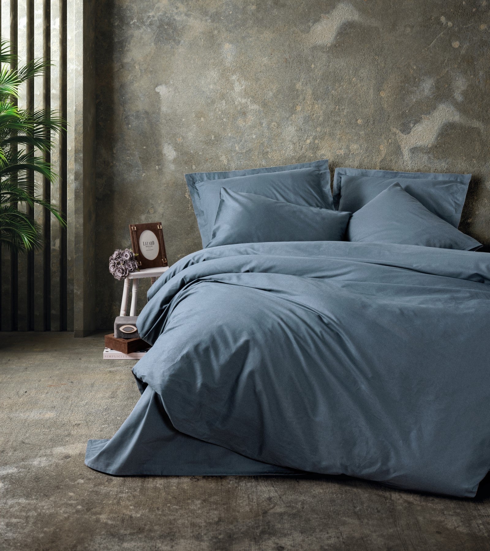 Lenjerie de Pat 2 Persoane Plain Antracit