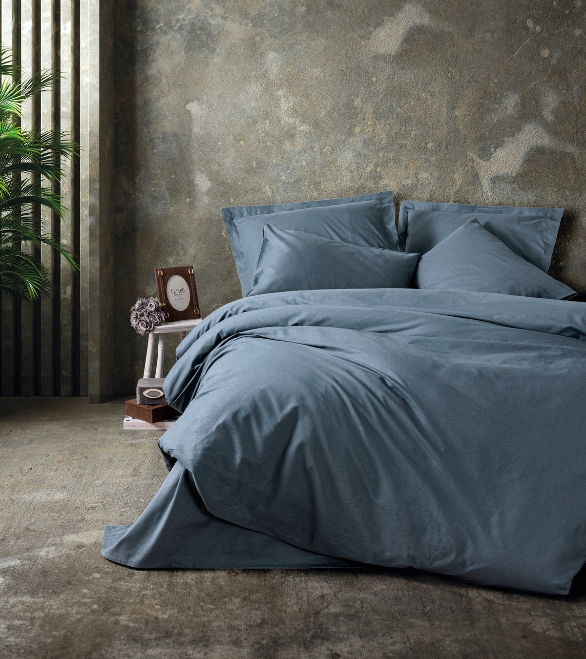 Lenjerie de Pat 2 Persoane Plain Antracit