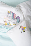 Lenjerie de Pat Bebelus cu Broderie Punch Dolly Mint