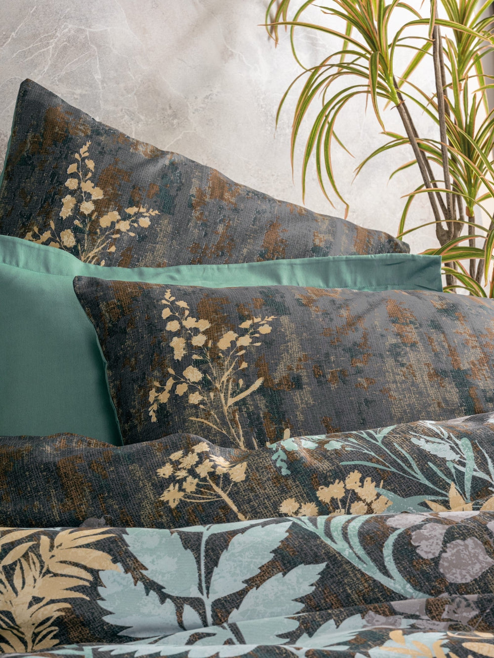 Lenjerie de Pat 2 Persoane din Satin Clorasa Mint