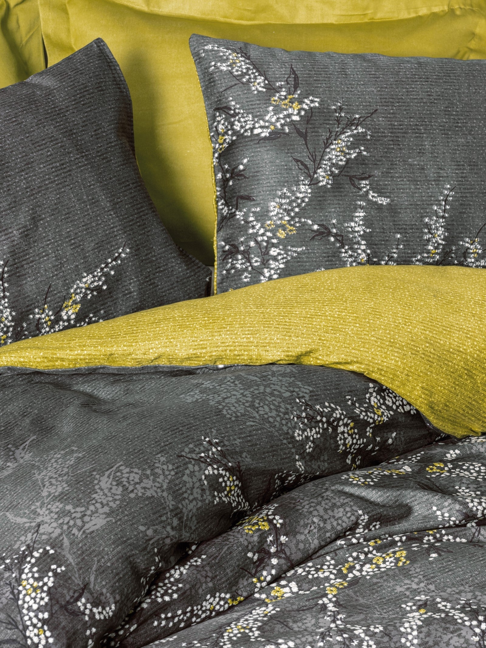 Lenjerie de Pat 2 Persoane din Satin Libby Verde