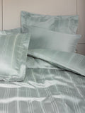 Lenjerie de Pat 2 Persoane din Satin de Bambus Smart Stripe Mint