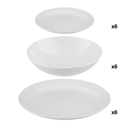 Set 18 piese colorama alb - Secret de Gourmet