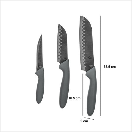 Set 3 cutite santoku - Five