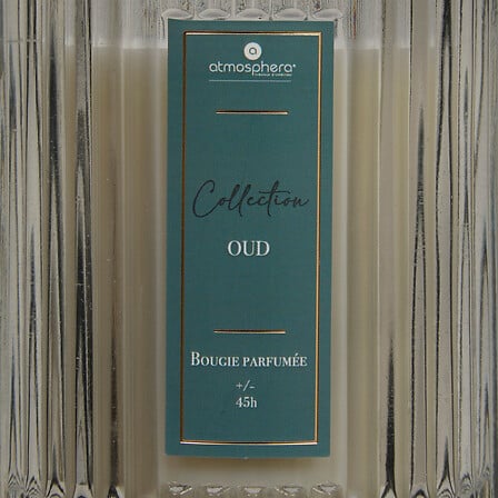 Lumanare parfumata "Albie" - Lemn de oud, Albastru, 290 g - Atmosphera
