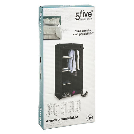 Dulap 2pend/5rafturi negru - Five