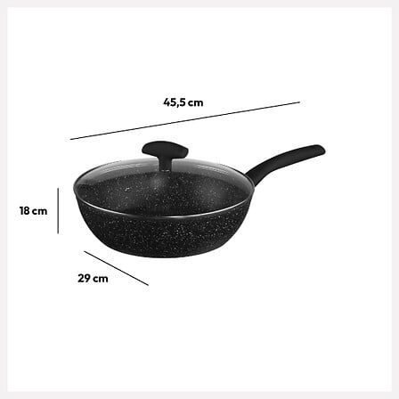 Tigaie cu capac aluminiu forjat 28 cm - Five